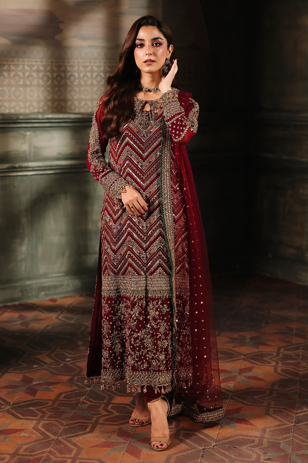 Charizma Wedding Edition 2026 – Heavy Embroidered Chiffon Suit