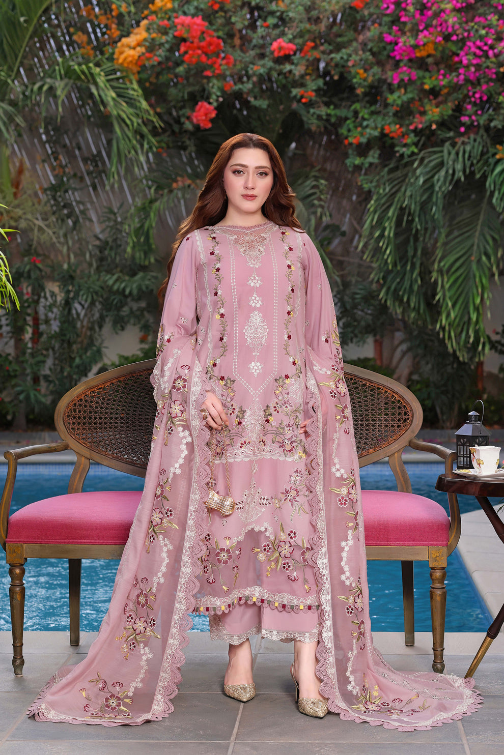 Dhanak Embroidered 3 Piece Unstitched Suit AN-271
