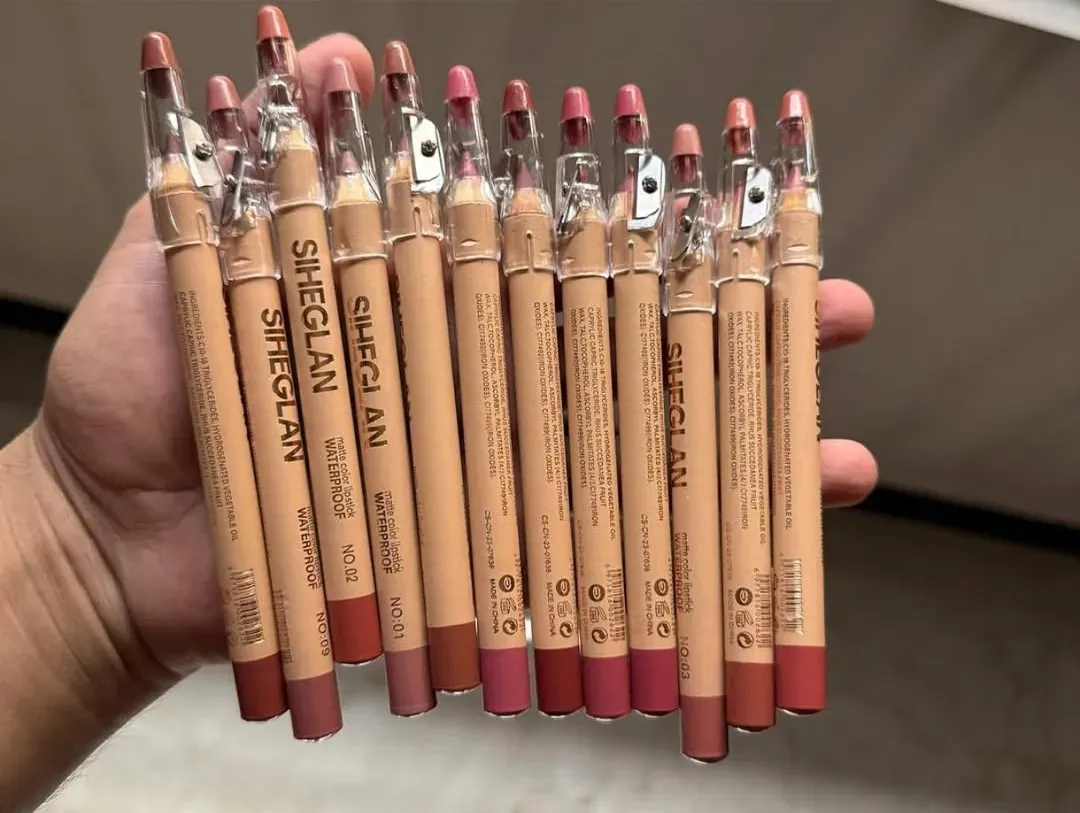 Nude Bold Coverage Lip Pencils – 12 Pack, Multicolor