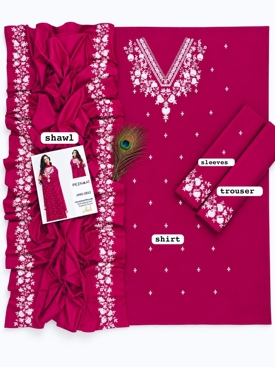 Pezwan Dhanak Embroidered Hit Code Suit (view 4)