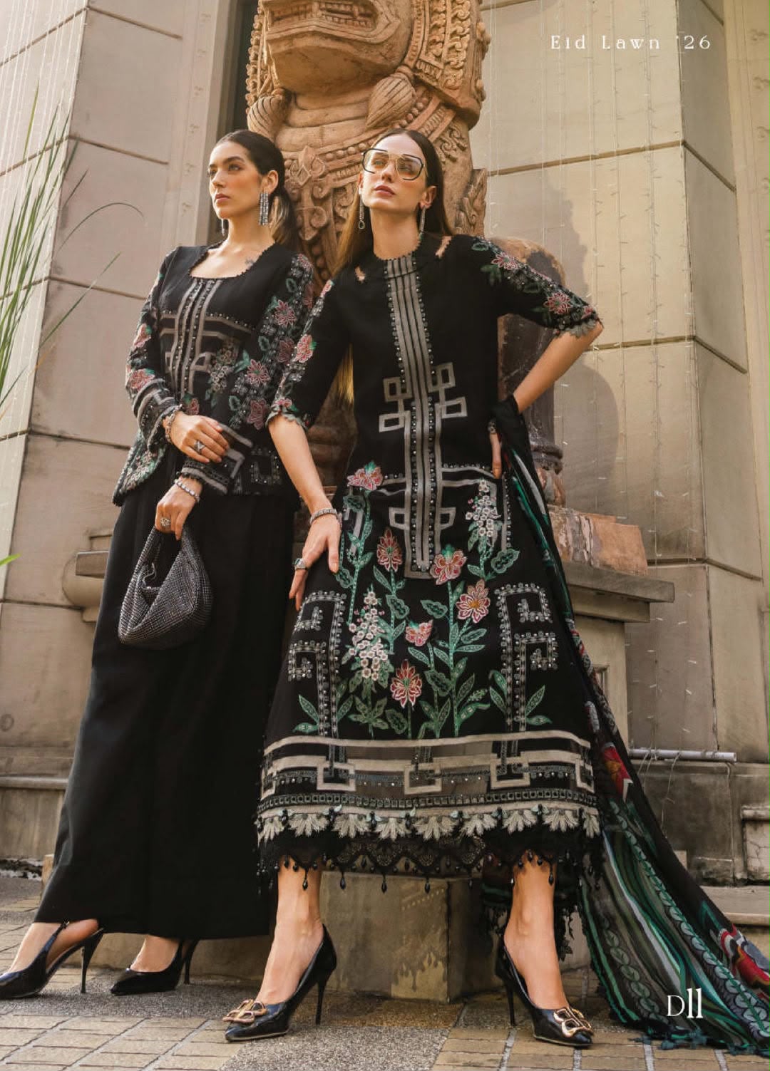 Maria.B 6173 Airjet Lawn 3-Piece Heavy Embroidered Unstitched Suit – Black