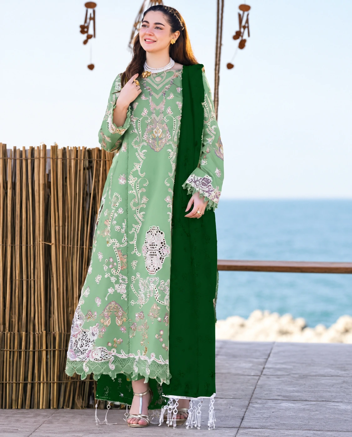 Maria.B Winter Embroidered Dhanak 3-Piece Unstitched Suit – AL-845