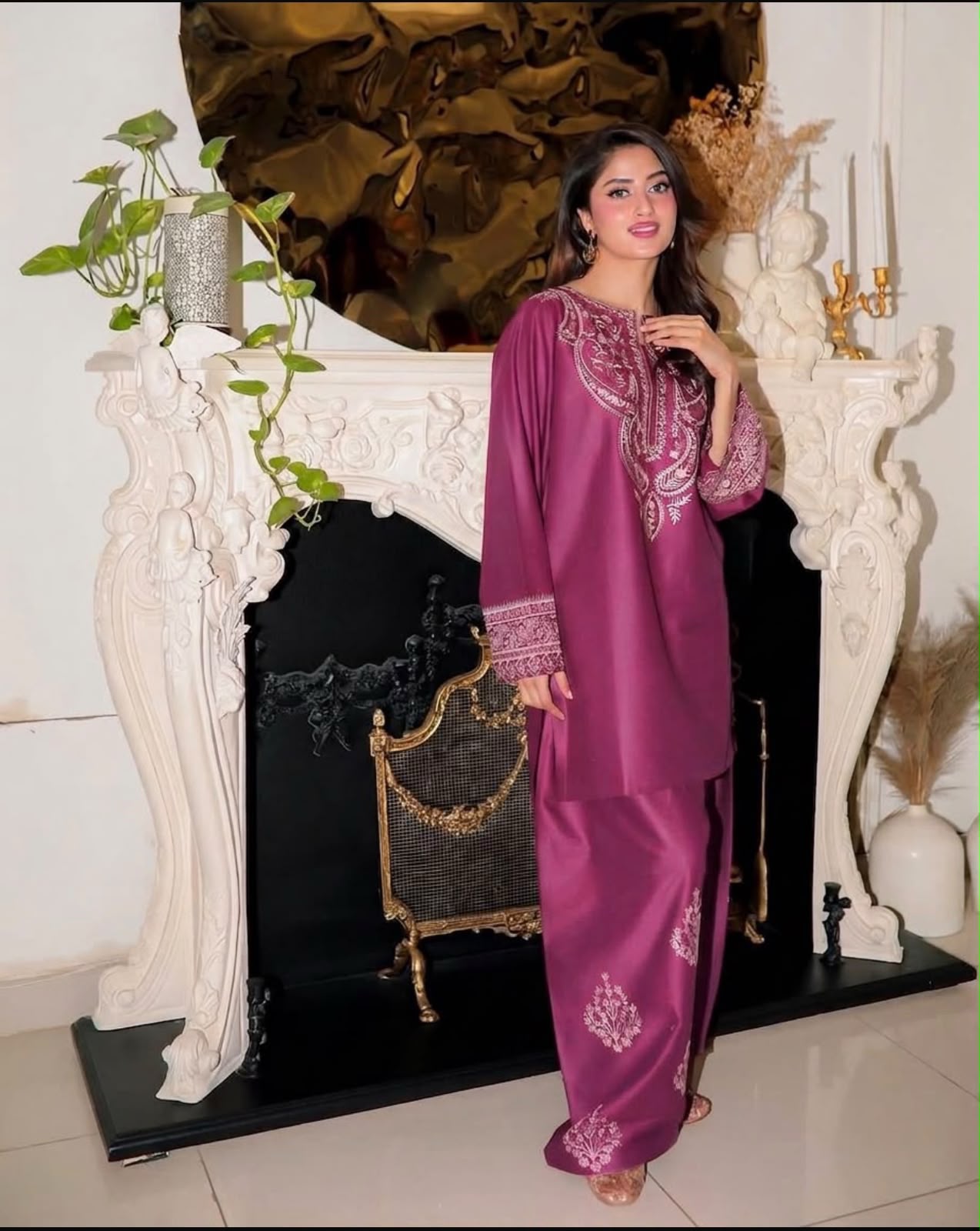 Urge Pret Wear Dhanak Fully Embroidered 2-Piece Unstitched Suit – Red, Green, Plum, Lime & Teal